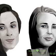 Retratos de pareja. Un projet de Dessin, Dessin de portrait , et Dessin réaliste de Esther Rodríguez Naranjo - 03.01.2016