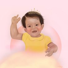 Ariana baby. Portrait Drawing, and Digital Illustration project by Nayibe Gómez Pérez - 08.13.2018