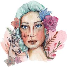 Mi Proyecto del curso: Retrato ilustrado en acuarela. Un proyecto de Ilustración tradicional de Mariana GP - 13.08.2018