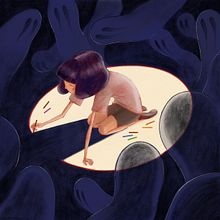 Childhood Ghosts. Traditional illustration project by Perdivel ilustra - 08.13.2018
