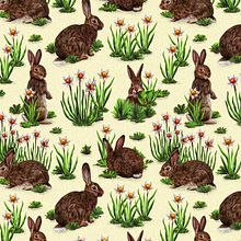 Rabbit Pattern Design . Drawing, Pencil Drawing, Artistic Drawing, Realistic Drawing, Design, Fashion Design, Pattern Design, Costume Design, Editorial Design, Graphic Design, Traditional illustration, and Photo Retouching project by Claudia Silva - 08.13.2018