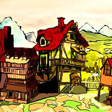 Mi Proyecto del curso: Concept Art: introducción al diseño de escenarios . Concept Art project by Marcela Morales Clavijo - 11.09.2018