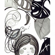Mi Proyecto del curso: Introducción a la ilustración con tinta china - Teacup Forest. Desenho e Ilustração tradicional projeto de Melisa Florentin - 18.08.2018