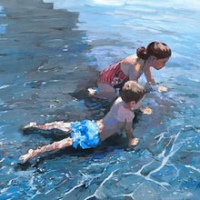 Buscadores de conchas. Óleo sobre lienzo . % Amador Sevilla García tarafından hazırlanan Güzel sanatlar, Ve Tablo projesi - 08.15.2015