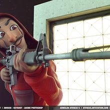 La casa de papel. 3D project by Arnoldo Atencio Vazquez - 08.16.2018