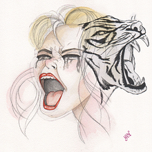 I’m a monster . Traditional illustration, and Watercolor Painting project by María Redrado Morant - 08.16.2018