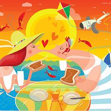 Summer Time | www.juanma.es. Un projet de Illustration traditionnelle et Illustration vectorielle de Juanma García Escobar - 18.08.2018