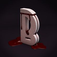 Bloody letter. Un proyecto de 3D, Dirección de arte, Diseño gráfico, Modelado 3D y Retoque fotográfico de Harry Sequini - 18.08.2018