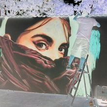 MC  Negativo . Street Art, Fine Arts, Drawing, Artistic Drawing, Portrait Drawing, Realistic Drawing, Education, Events, Painting, and Photo Retouching project by Francisco José Jiménez Campoy - 08.19.2018