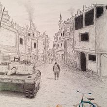 Ilustración sobre la guerra y la infancia. Een project van Tekening met potlood y Traditionele illustratie van Paco Martínez - 04.08.2017