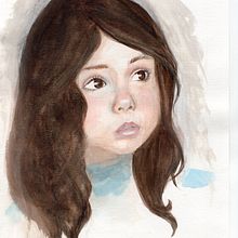 Mi proyecto del curso: retrato de Julieta. Een project van  Beeldende kunst y Aquarelschilderen van Isabel Sánchez Herrero - 31.08.2018