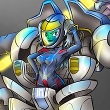 Mecha Warrior Girl. Character Design project by Jorge Moreno - 08.21.2018