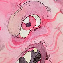 Tigre Rosa (Tinta + Acuarela en Papel de Algodón). . Un progetto di Illustrazione tradizionale di Violeta Hernández - 23.08.2018