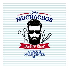 Logo The Muchachos Barber Shop. Een project van  Br, ing en identiteit,  Creativiteit, Logo-ontwerp y Grafisch ontwerp van Cesar David Nin - 23.08.2018