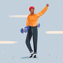 Skating . Digital Illustration project by Pablo Pulido Bernal - 07.29.2018
