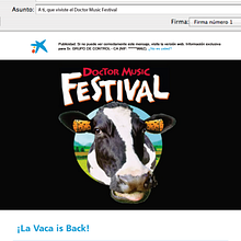 Email Doctor Music Festival. Un proyecto de Cop y writing de Teresa Sánchez Martínez - 01.03.2018