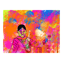 Holi Festival of colours India. Un proyecto de Ilustración digital de Guillermo Benítez - 27.08.2018