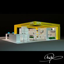 AEX inversiones-Stand Design. 3D, Architecture, Creativit, Design, Information Design, Graphic Design, Set Design, Infographics, and 3D Modeling project by Diana Carolina Londoño - 08.29.2018