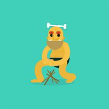 Hombre de cromañón. Un proyecto de Animación, Animación 2D, Animación de personajes, Cine, vídeo, televisión, Diseño de personajes, Diseño gráfico, Ilustración vectorial, Motion Graphics, Rigging y Vídeo de Pintamones - 29.08.2018