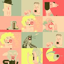 Hablecedario. Digital Illustration, Character Design, T, and pograph project by Raúl Ortiz - 08.29.2018