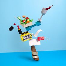 REEF CUSHION BOUNCE CAMPAIGN. Art Direction, Paper Craft, and Advertising project by noelia lozano cardanha - 08.31.2018