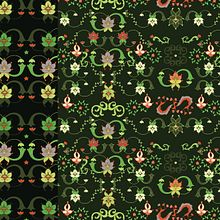 Patterns. Inspiración: Manuscritos Ilustrados Medievales. Un proyecto de Pattern Design e Ilustración digital de Brenda Di Tocco - 03.09.2018