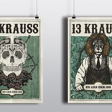 Mi Proyecto del curso: Cartelismo ilustrado "13KRAUSS". Design, Poster Design, and Graphic Design project by Sara Ge Hache - 09.04.2018