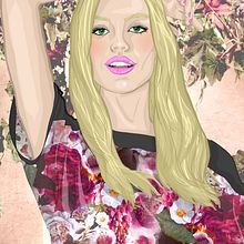 Floral/Blonde. Un proyecto de Diseño de moda, Ilustración tradicional, Ilustración digital e Ilustración vectorial de Carla Schirillo - 04.09.2018