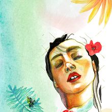 retrato tropical Ein Projekt aus dem Bereich Aquarellmalerei von Livier Fernández Topete - 05.09.2018