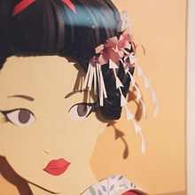GEISHA. Traditional illustration, Arts, Crafts, and Paper Craft project by Noelia Barreda - 09.06.2018