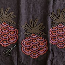 Pineapples. Embroider, and Design project by Karen Barbé - 09.06.2018