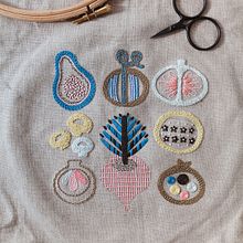 Fruits & Veggies Sampler. Embroider, and Design project by Karen Barbé - 09.06.2018