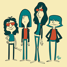 Hey Ho Let's Go! The Ramones. Een project van Vectorillustratie van Ed Vill - 10.09.2018