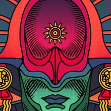 Sacerdote Ancestral / Ancestral Priest : Poster. Un progetto di Belle arti, Disegno artistico, Illustrazione tradizionale e Illustrazione digitale di Walter Conci - 10.09.2018