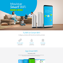 Landing Movistar Smart Wifi. Art Direction, Web Design, and Photo Retouching project by Victor Andres - 07.25.2018