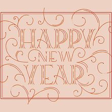 Lettering: Happy new year. Un progetto di Lettering di Ariadna Aran - 14.09.2018