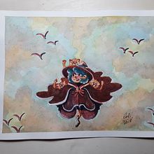 Brujita, realizada en acuarela. Een project van Traditionele illustratie van Araceli Salazar Casamayor - 14.09.2018