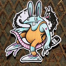 Pegatinas. Street Art, Drawing, Artistic Drawing, Design, Poster Design, and Traditional illustration project by Uonki - 09.17.2018