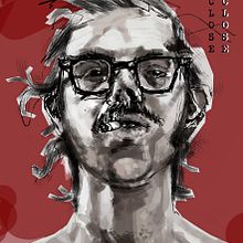 retrato de un autorretrato de chuck close. Portrait Drawing, Design, and Painting project by elseara - 12.02.2018