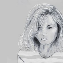 Ilustración digital: retrato. Desenho de retrato, Ilustração tradicional e Ilustração digital projeto de Marta Cayuela - 19.09.2018