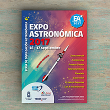 EXPOASTRONÓMICA 2017 AYUNTAMIENTO DE YEBES. Un projet de Direction artistique, Design , Conception d'affiches, Conception éditoriale, Design graphique , et Publicité de Gabriela Argibay - 10.09.2017