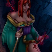 Ilustración - Huntress (Cazadora). Projekt z dziedziny Sketching, Concept art, Kreat, wność, R, sunek art, st, czn, Projektowanie postaci, Trad, c, jna ilustracja, Ilustracja c, frowa, Malarstwo, Stor i telling użytkownika Oscar Guerrero - 20.07.2017