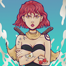 CHERRY BOMB . Digital Illustration, and Vector Illustration project by Elizabeth García - 09.20.2018