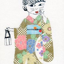 Miss KIMONO CAT . Un proyecto de Ilustración tradicional de Tatiana Moneta - 24.09.2018