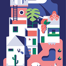 Las 8 Islas Canarias | Ilustración. Een project van  Creativiteit, Traditionele illustratie, Digitale illustratie y Vectorillustratie van Pablo Caprino - 26.09.2018