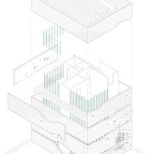 Dibujo a línea de Vivienda No. 4 CIPEA // AZL Architects. 3D, Architecture, Drawing, and 3D Modeling project by Inma S.Bastida - 01.07.2014