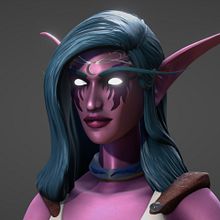 Tyrande World Of Warcraft. 3D, 3D Character Design, and 3D Modeling project by Roman C. Ojer - 05.06.2017