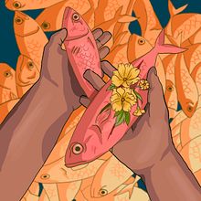 Fish man . Traditional illustration, and Digital Illustration project by Daniela Salazar - 09.30.2018