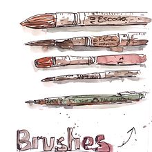 Brushes. Drawing project by Joni River - 10.03.2018