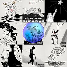 #inktober2018. Traditional illustration, Digital Illustration, and Vector Illustration project by Ruben Castro - 10.01.2018